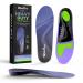 Work Boot Insoles for Standing All Day - Welnove 220 LBS Heavy Duty High Arch Support Orthotic Inserts for Plantar Fasciitis Flat Feet Foot Pain Anti Fatigue Work Orthotic Insoles for Men Women M Blue M:W 9-11.5 / M 7.5-10
