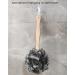 Arswin Shower Sponge Loofah Back Scrubber with Wooden Handle - PE Soft Mesh Body Scrubber for Women & Kids - Black - Buy Online on GoSupps.com
