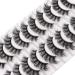 Veleasha Fluffy Wispy Faux Mink Eyelashes - Criss-Cross 10 Pairs Pack - Best False Lashes for Women - Buy Online on GoSupps.com