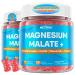 Magnesium Malate Gummies - Magnesium 400mg, L-5-MTHF Folate 680mcg, Methyl B12, B6, L-Theanine & CoQ10 - Sugar Free Methylated Magnesium Complex for Women Men, Methylation, Energy, Muscle & Calm,2Pack 60 Count (Pack of 2)