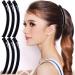 RC ROCHE ORNAMENT 6 Pcs Womens Thin Banana Ponytail Maker Holder Cute Secure Grip Hair No Slip Girls Ladies Beauty Fashion Accessory Clamp Clasp Clip Medium Black Medium (Pack of 6) Black