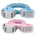 Anti Lost Wrist Link with Magnetic Induction Lock 2 Pack (4.92ft Pink+8.2ft Blue) Toddler Wrist Leash for Kids Child Safety Harness with Reflective Strip (Magnetic Unlock Design)