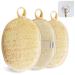 Natural Loofah Sponge Exfoliating Body Scrubber (3 Pack),Made with Eco-Friendly and Biodegradable Shower Luffa Sponge, Loofah for Women and Men, Beige 3 Count (Pack of 1)