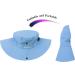Women's Summer Mesh Wide Brim Sun UV Protection Hat | Pure Sky Blue with Ponytail Hole - Buy Online on GoSupps.com