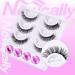 Self Adhesive Eyelashes Natural Wispy Lashes Self Adhesive Lashes No Glue Needed Reusable Faux Mink False Lashes 3D Volume C Curl by Newcally Lashes-C - Buy Online on GoSupps.com