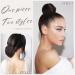 Ruwiss Long Thin Tousled Updo Bun - Real Hair Scrunchy Extension for Women in Golden Chestnut & Light Golden Blonde - 25g Hair Tie - Buy Online on GoSupps.com