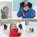 TAGVO Toddler Windproof Sherpa Lined Gloves 3 Pairs - Winter Kids Boys Girls Knitted Mittens for Outdoor Sports - Multicoloured - Buy Online on GoSupps.com