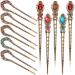 10 Pcs Vintage Rhinestone Hair Sticks French Hair Pins Chopsticks for Women Retro Chignon Metal U Shaped Hair Forks Stylish Buns Double Prong Hair Accessories for Girl Hairstyle