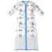 Chilsuessy Baby Sleeping Bag 3.5 Tog Winter Sleeping Sack Wearable Blanket for Kids Adjustable Length Removable Sleeves Toddler Sleeping Bag for Boys Girls Blue Penguin 150cm/6-9 Years