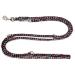 Dogeline Double-leash Practice line for medium dogs up to 45 kg over 39 colors very stable (2.40 m Ohio) 2.40 m black and gray-red