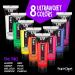 UV Body Paint and Face Paint - 8 Colors - Blacklight Reactive - Glows in the Dark for Halloween & Events - Water-Based & Washable - Non-Toxic Neon Party Supplies - Buy Online on GoSupps.com