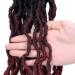 14 Inch Goddess Faux Locs Crochet Hair 6 Packs/Lot - Soft Gypsy Locs Wavy Crochet Braids Dreadlocks - 3 Tone Curly Wavy Twist Braiding Hair Extensions - African Roots Braid - 1B/99j/530 - Buy Online on GoSupps.com