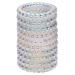 Jesslab Spiral Hair tie 10 pieces of traceless telephone cable hair tie plastic coil hair tube ponytail holder no-damage hair accessories for girls women women color sorted (#8)