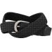 Falari Multicolored Elastic Stretch Braided Belt | Canvas Fabric Woven No Holes | Black Medium - 1003 - Buy Online on GoSupps.com