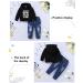 Amissz Baby Boy Toddler Outfit | Letter Printed Sweatshirt & Ripped Jeans Set | 4-5 Years Black - Buy Online on GoSupps.com