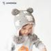 LANGZHEN Infant Winter Hat Earflap Knit Fleece Lined Beanie for Boys Girls 6-12 Months - Navy Stripe + Grey - Buy Online on GoSupps.com