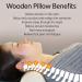 HSP Cypress Round Wooden Pillow for Neck and Back Pain Relief | Medium Size for Tension and Headache | Pack of 1 - Buy Online on GoSupps.com