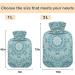 NAANLE Hot Water Bottle with Lid - Snowflakes Paisley Mandala | 1L Heat Bottle for Pain Relief & Therapy - Buy Online on GoSupps.com
