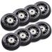 TOBWOLF 8 Pack 64mm/70mm/76mm, 82A/84A Inline Skate Wheels with ABEC-7 Bearing, Indoor/Outdoor Roller Skate Wheels, Roller Blade Skating Wheels, Luggage Wheels, Training Wheels for Scooters Black 76mm 84A