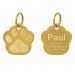 Kultdog Pfote Dog brand made of stainless steel with engraving i address trailer available in 2 sizes i animal brand for dogs including key ring - gold standard 33x35mm gold