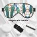 Beautiful Peacock Flowers Unisex Eye Mask | Soft Light-Blocking Sleeping Mask | Comfortable Black Design - Buy Online on GoSupps.com