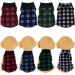 Rbenxia Buffalo Plaid Dog Sweaters 4-Pack | Soft Fleece Vest Pullover for Small Pets | Winter Outfits for Dogs and Cats - Buy Online on GoSupps.com