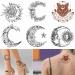 Tattoonova 6 Sheets Temporary Tattoo For Women Girl Sun And Moon Party Favors Flower Body Face Sleeve Fake Tattoos TA 5