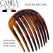 Camila Paris CP2431 Small Rounded Tortoise Shell French Twist Side Comb - Strong Hold Hair Clip for Women Bun Chignon - No Slip Styling, Made in France - Buy Online on GoSupps.com