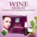 Wine Facial Kit - 5 Steps for Glowing Skin & Wrinkle Removal | Red Grape Aloe Vera & Olive Oil | 270 ml - All Skin Types - Buy Online on GoSupps.com