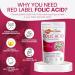 Red Label Health Folic Acid 400 mcg Tablets 60 Vitamin B9 Tablets (2 Month Supply) Folate Fertility Supplement for Women Vegan Vegetarian Supports Maternal Tissue Growth Made in The UK 1 count (Pack of 60) - Buy Online on GoSupps.com