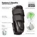 AnklePro Air Cushion Stirrup Ankle Brace - Adjustable 3-Strap Stabilizers for Injured Ankles & Foot Support | Customizable Air Cushion & Foam Pads - Regular Black - Buy Online on GoSupps.com