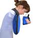 4DflexiSPORT Arm Sling Child (10-11yr) - Blue/Black Trim | Medical Grade | Extra Deep Feel-safe | Easy-fit & Cooling | Ultra-comfort | Includes Smiley Sticker - Buy Online on GoSupps.com