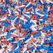Twist Ingredients - Coronation Twinkle Strands in a resealable pouch 1kg Red White Blue and Silver. A sparkly vermicelli mix for all your Coronation and Royal cakes & bakes. (Red White Blue) Red White Blue Silver