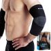 Mava Sports Bamboo Elbow Brace Compression Support Sleeve for Tendonitis, Tennis, Golf Elbow Treatment - Reduce Elbow Joint Pain Black Small