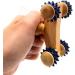 Wooden Hand Massager with 4 Hedgehog Knobs | Facial Muscle Stimulation for Relaxation | International Shipping - Buy Online on GoSupps.com