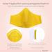 Dance Pattern Washable Makeshift Mask - 100% Cotton 2-Layer Oeko-Tex Standard 100 - Sun Yellow M for Kids & Adults - Nose Bracket & Filter Bag Included - Buy Online on GoSupps.com