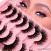 7 Pairs 3D Cat Eye False Eyelashes - Fluffy Volume Curly Faux Mink Reusable Makeup Lashes (TM26) for Stunning Looks - Buy Online on GoSupps.com