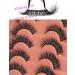 Goddenus I-Spiky Natural Mink Fluffy Wispy Cat Eye Lashes 16mm - 7 Pairs CC Curl Flat Short Strip Eyelashes for Extension-Like Look - Buy Online on GoSupps.com