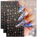 Rose Gold Christmas Nail Art Stickers - 8 Sheets Snowflakes, Santa Decals for Nail Design - Buy Online on GoSupps.com