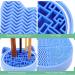 Lurrose Cat Shape Silicone Makeup Brush Cleaning Mat - 2 in 1 Brush Cleaner & Dryer Tray - Portable Cosmetic Scrubber Pad for Home & Travel (Blue - Buy Online on GoSupps.com