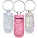 3 Pieces Bling Portable Pill Container Keychain Pill Bottle Case Waterproof Travel Pill Holder Storage with Keychain for Outdoor Camping Traveling