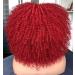 SOFUN Short Curly Afro Wig with Bangs for Black Women - Red Synthetic Full Hair Wig - Buy Online on GoSupps.com