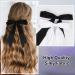 2 Pack Hair Bows for Women Black Bow Hair Clips French Barrette with Long Silky Satin Hair Ribbons for Women Girls(Black) - Buy Online on GoSupps.com