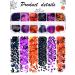 EBANKU Halloween Nail Art Glitter Sequins - Pumpkin Witch Spider Bat Holographic Confetti for Acrylic Nails | 2 Boxes Halloween Party Decor - Buy Online on GoSupps.com