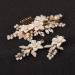 SWEETV Handmade Gold Wedding Hair Comb and Bridal Earrings Set - Elegant Accessories for Brides - Buy Online on GoSupps.com