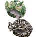 2 Pieces Shower Caps for Women Waterproof Reusable Shower Hair Caps Elastic Hem Turban Shower Bath Caps for Long Short and Curly Hair for Women Girls (Palm Leaf and Leopard)