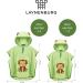 Laynenburg Premium Kids Bathing Poncho - 100% Cotton Hooded Towel for Girls (Ages 3-5) - Oeko-Tex Certified - Green Monkey Design - Buy Online on GoSupps.com
