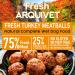 ARQUIVET Fresh Turkey Meatballs - Boxes of Turkey Broccoli and Pumpkin Meatballs - Pack of 6 units x 400g - Food - Buy Online on GoSupps.com