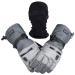 CAMYOD Men Ski Gloves, Winter Warm Waterproof Breathable Snow Gloves with Balaclava Set for Snowboard, Snowmobile in Cold Weather. Medium