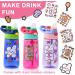 ROISDIYI Kids Water Bottle with Straw - 16oz 3 Pack, Spill Proof & Ideal for Travel - Easy Clean, Dishwasher Safe - Press Button for Pop Up Straw - Buy Online on GoSupps.com